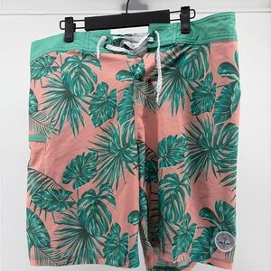 Ron Jon Surf Surf Shop Board Shorts Mens 36 Swim Floral Hawaiin Beach
